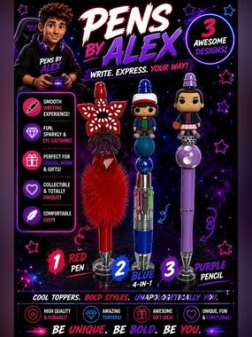 Pens By Alex - Stranger Things Inspired Pens